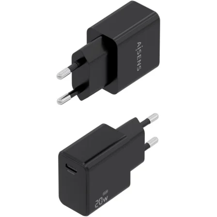 Aisens Cargador GaN USB-C PD 3.0 20W Negro